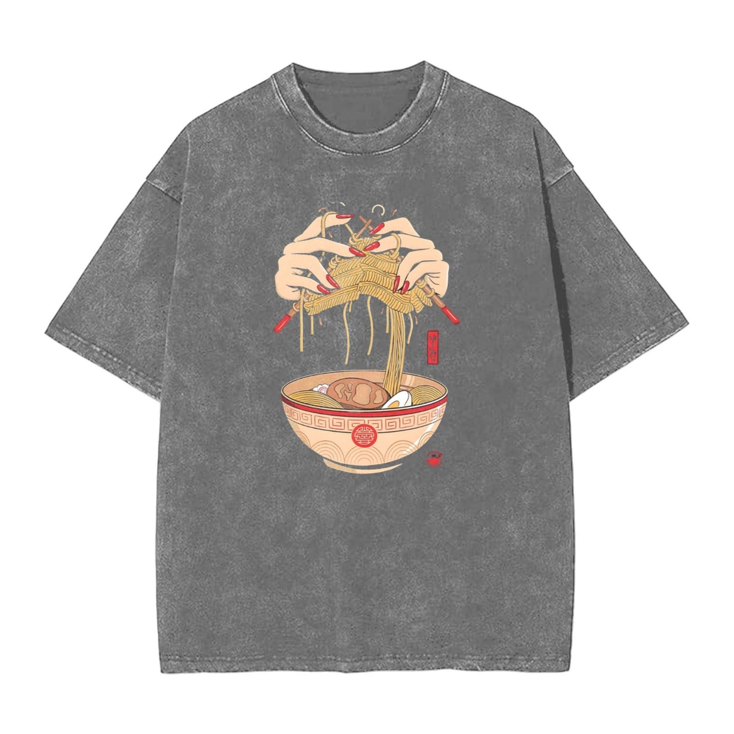 Osaka Lion Woven Ramen Washed T-Shirt