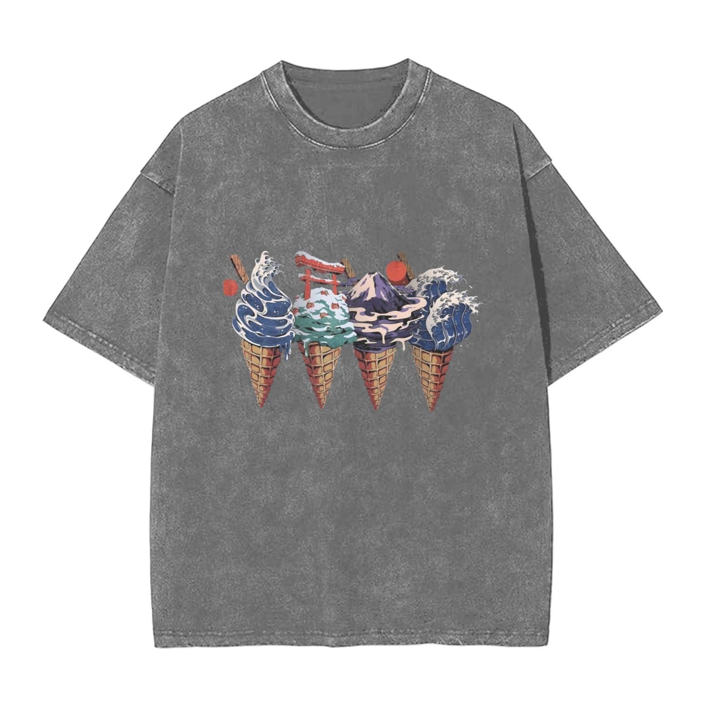 Osaka Lion Natural Ice Cream Washed T-Shirt