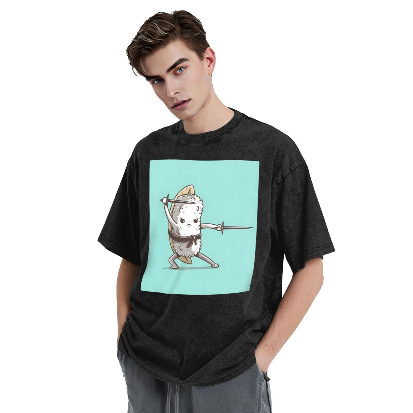 Osaka Lion Sushi - Double Swords Washed T-Shirt