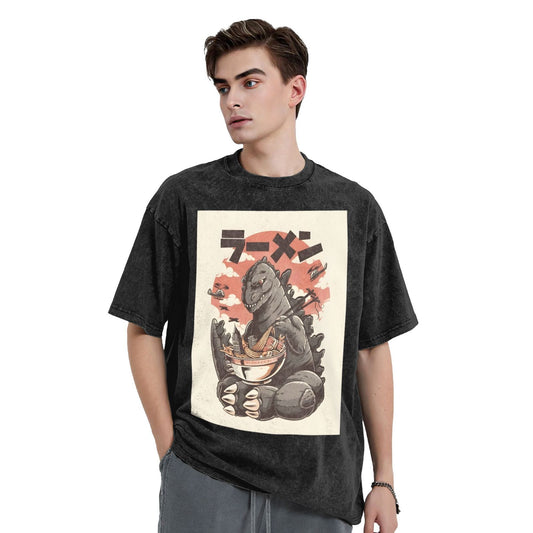 Osaka Lion Monsters And Ramen Washed T-Shirt