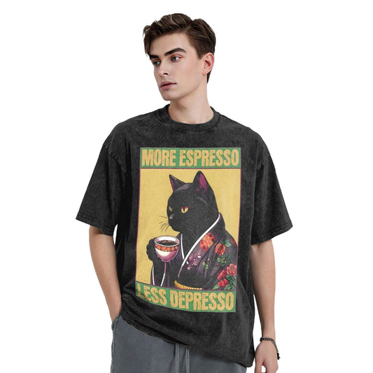 Osaka Lion More Espresso Less Depresso Washed T-Shirt