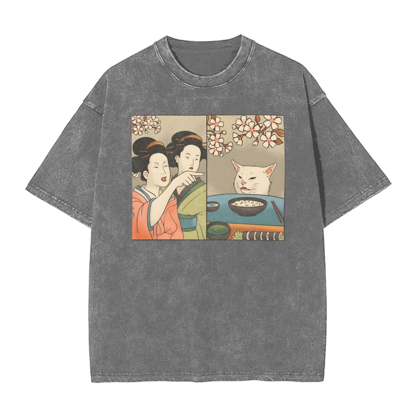 Osaka Lion Accused Cat Washed T-Shirt