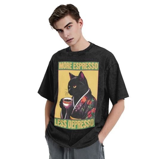 Osaka Lion More Espresso Less Depresso Washed T-Shirt