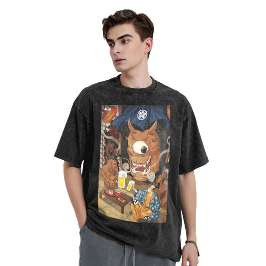 Osaka Lion Hitotsume Oni Washed T-Shirt