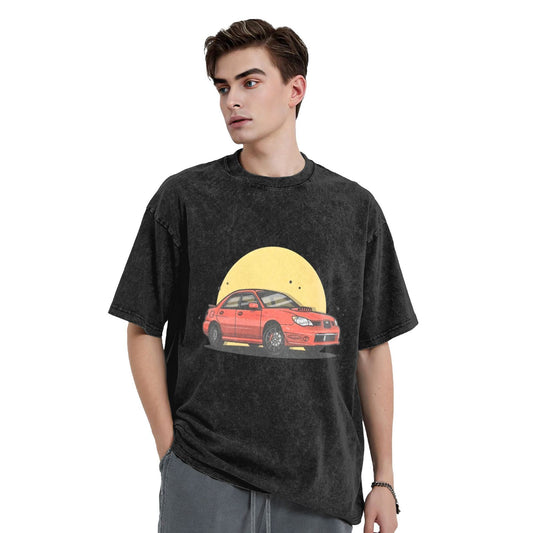 Osaka Lion Sunrise And Blue Car Washed T-Shirt