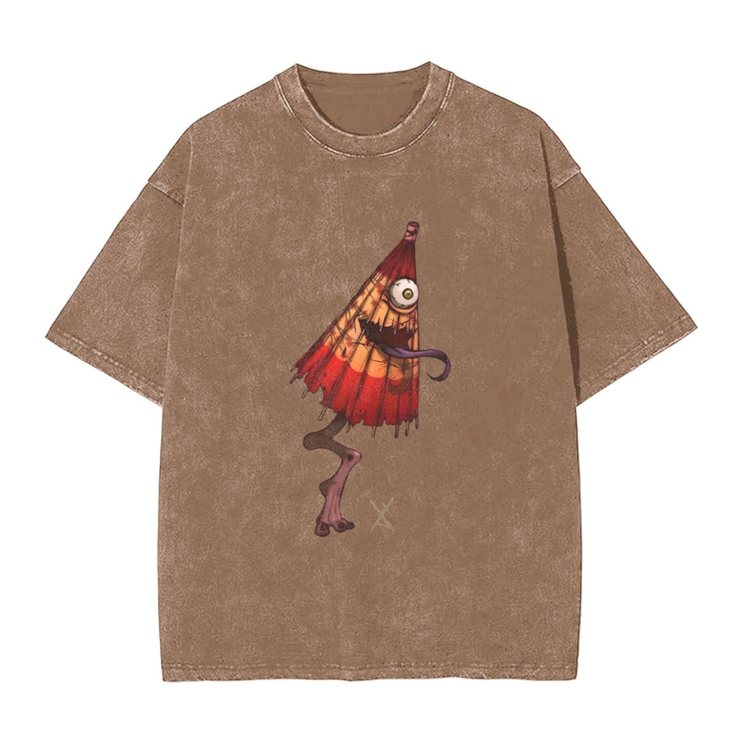 Osaka Lion Kasa-obake Washed T-Shirt