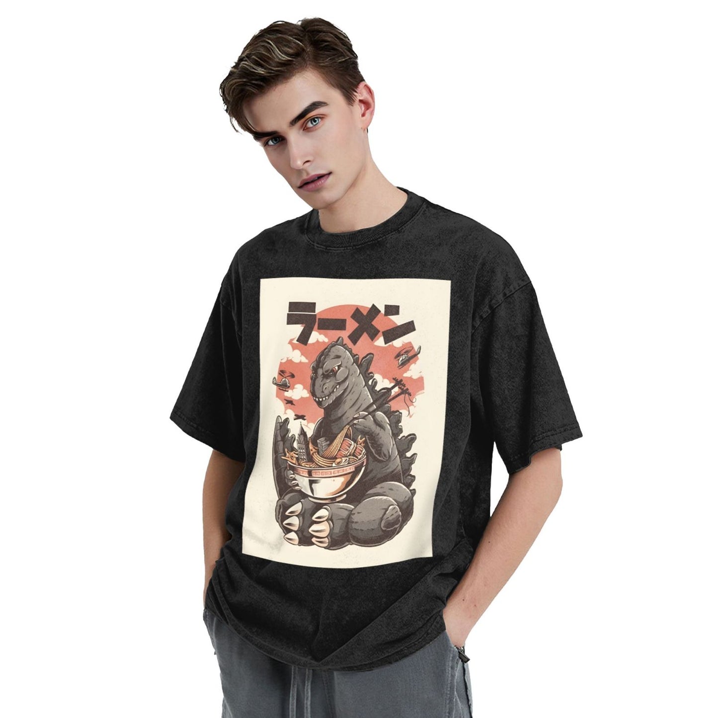 Osaka Lion Monsters And Ramen Washed T-Shirt
