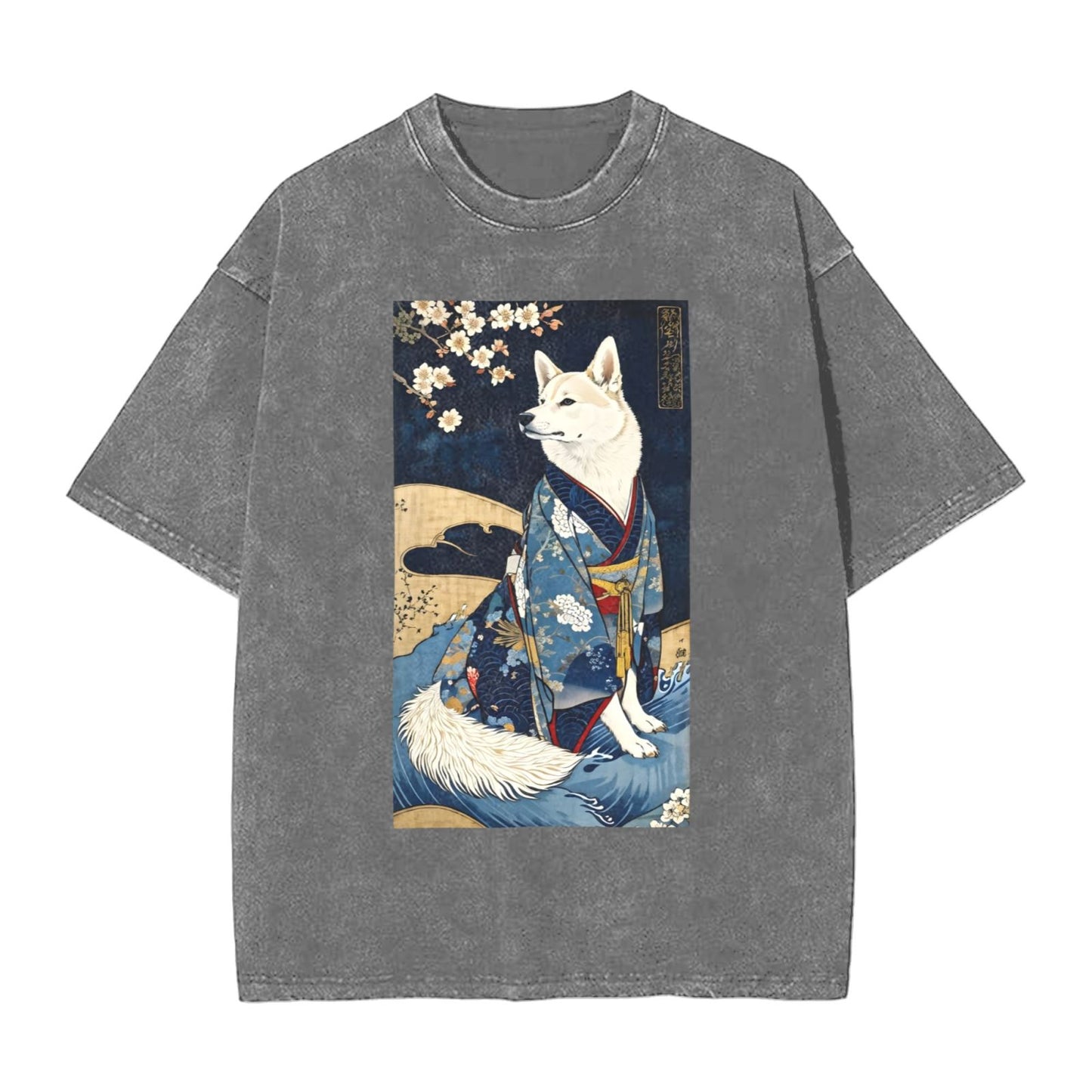 Osaka Lion Yokai Dog Washed T-Shirt