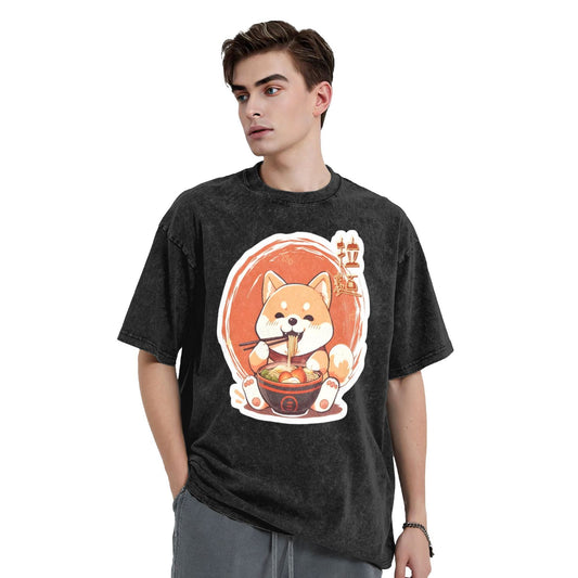 Osaka Lion Dog And Ramen Washed T-Shirt