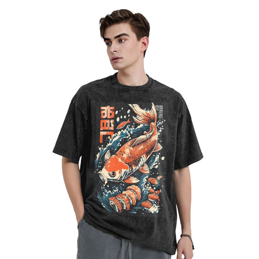 Osaka Lion Fish And Sushi Second Washed T-Shirt