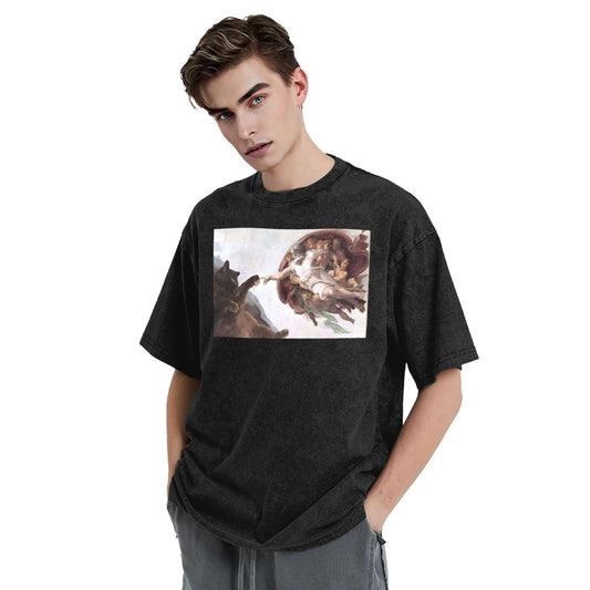 Osaka Lion The Creation of Cat Third Washed T-Shirt