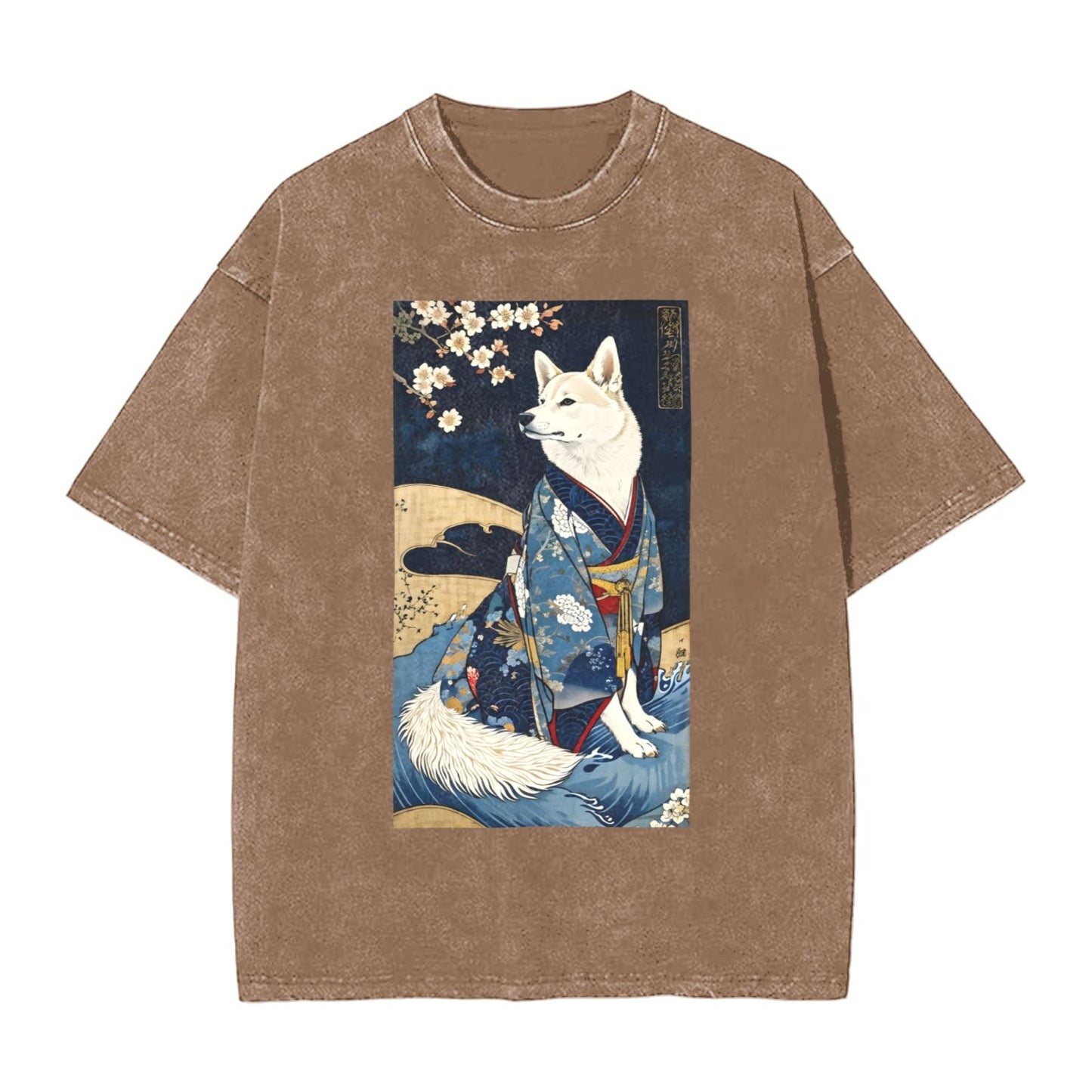 Osaka Lion Yokai Dog Washed T-Shirt