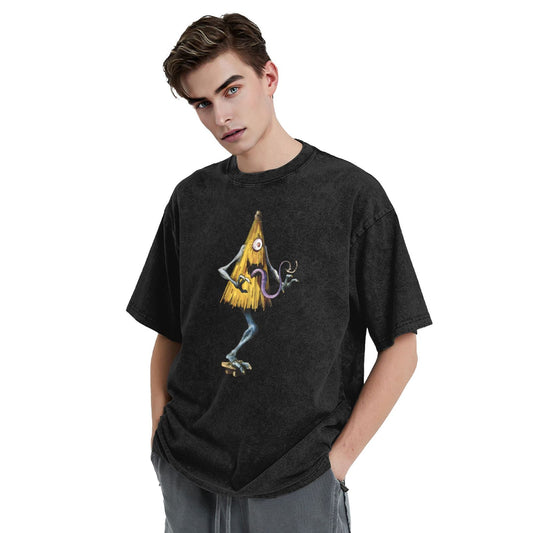 Osaka Lion Yellow Kasa-obake Washed T-Shirt
