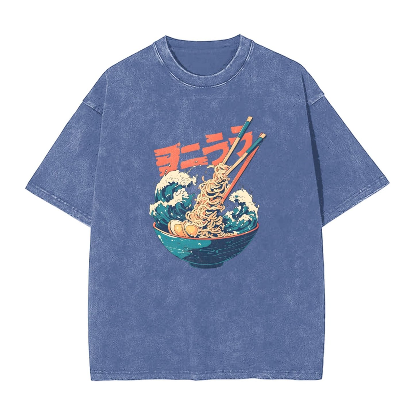 Osaka Lion Great Wave And Ramen Washed T-Shirt