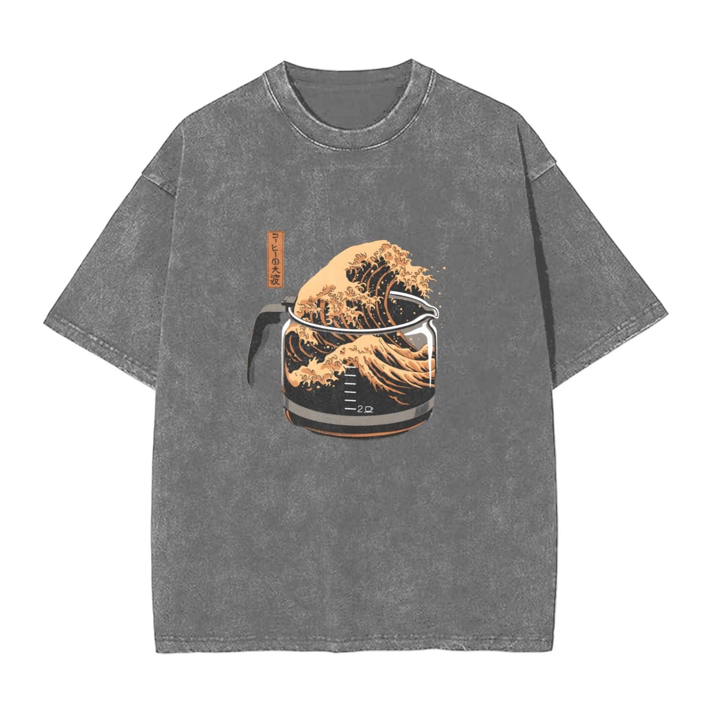Osaka Lion Great Wave Of Coffee First Washed T-Shirt