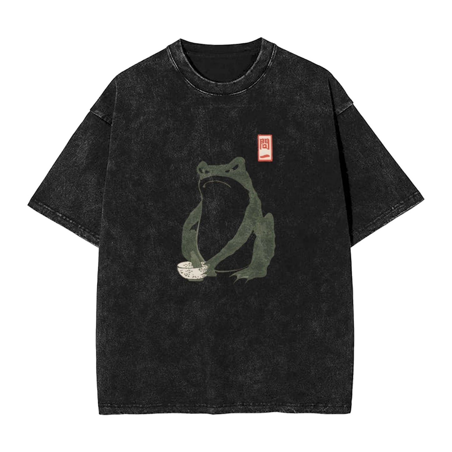 Osaka Lion Tea Art Frog Washed T-Shirt