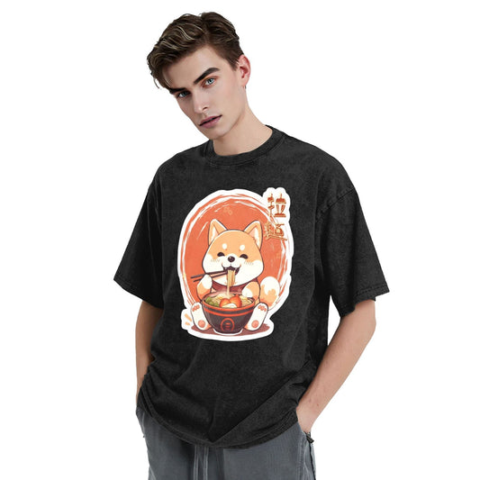 Osaka Lion Dog And Ramen Washed T-Shirt