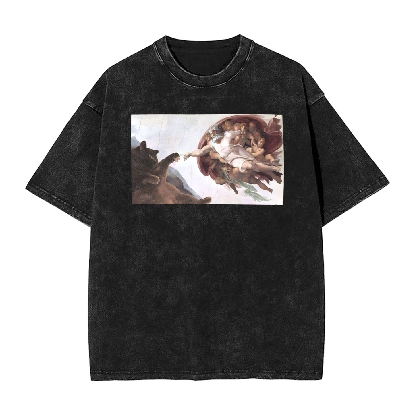 Osaka Lion The Creation of Cat Third Washed T-Shirt