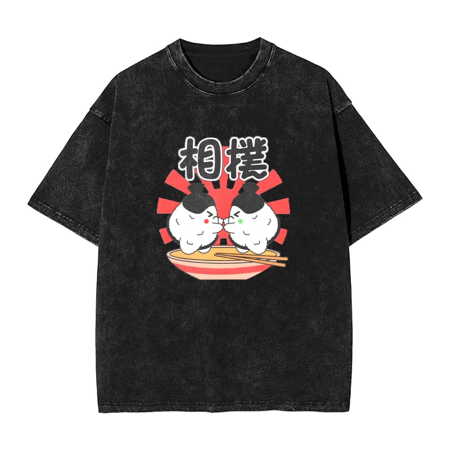 Osaka Lion Sumo Rice Balls Washed T-Shirt