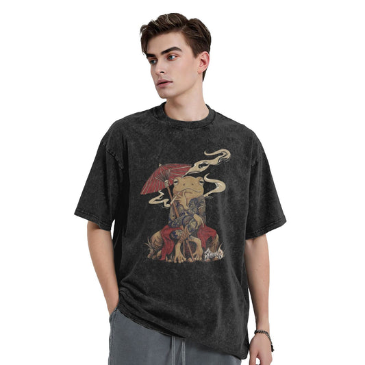 Osaka Lion Smoking Frog Washed T-Shirt