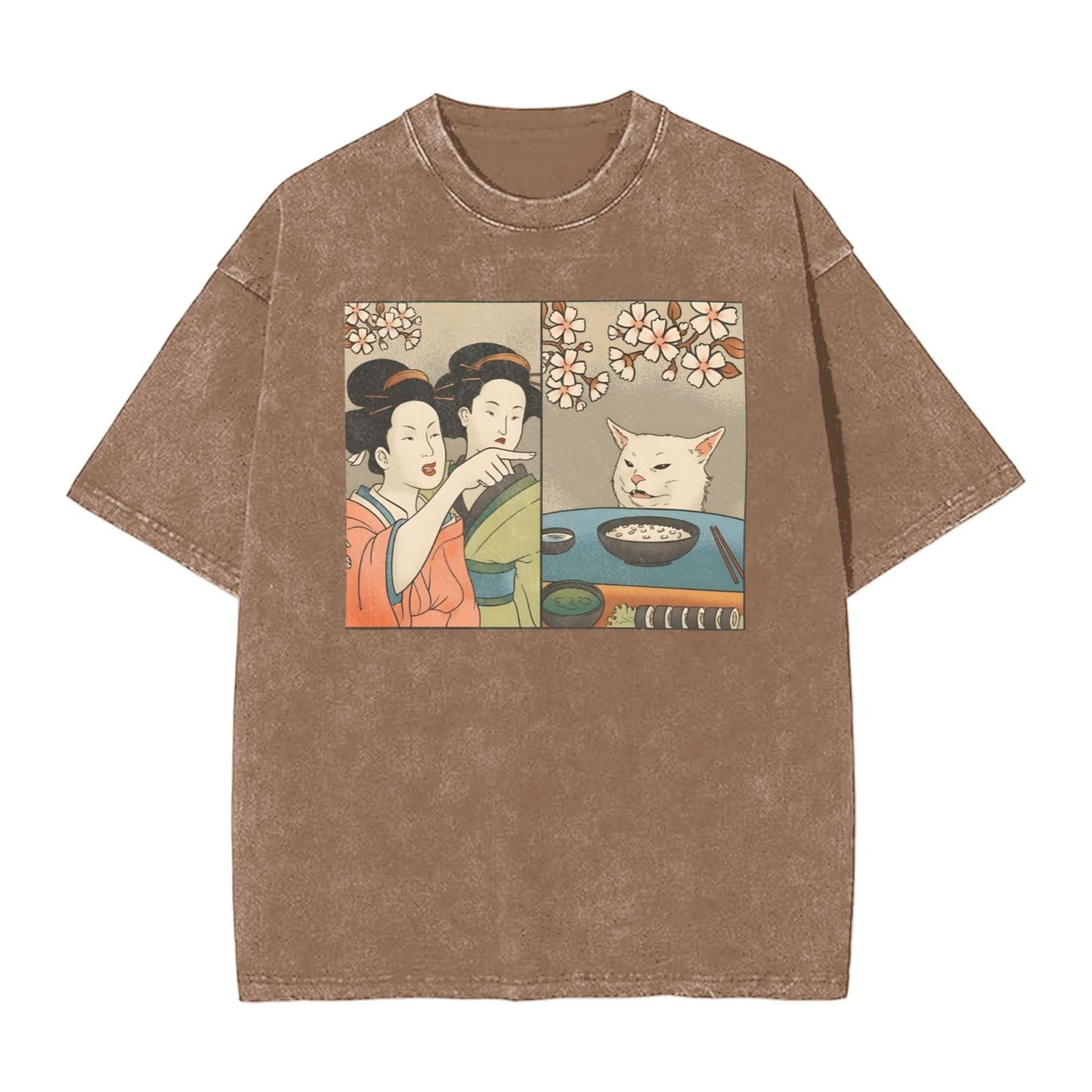 Osaka Lion Accused Cat Washed T-Shirt