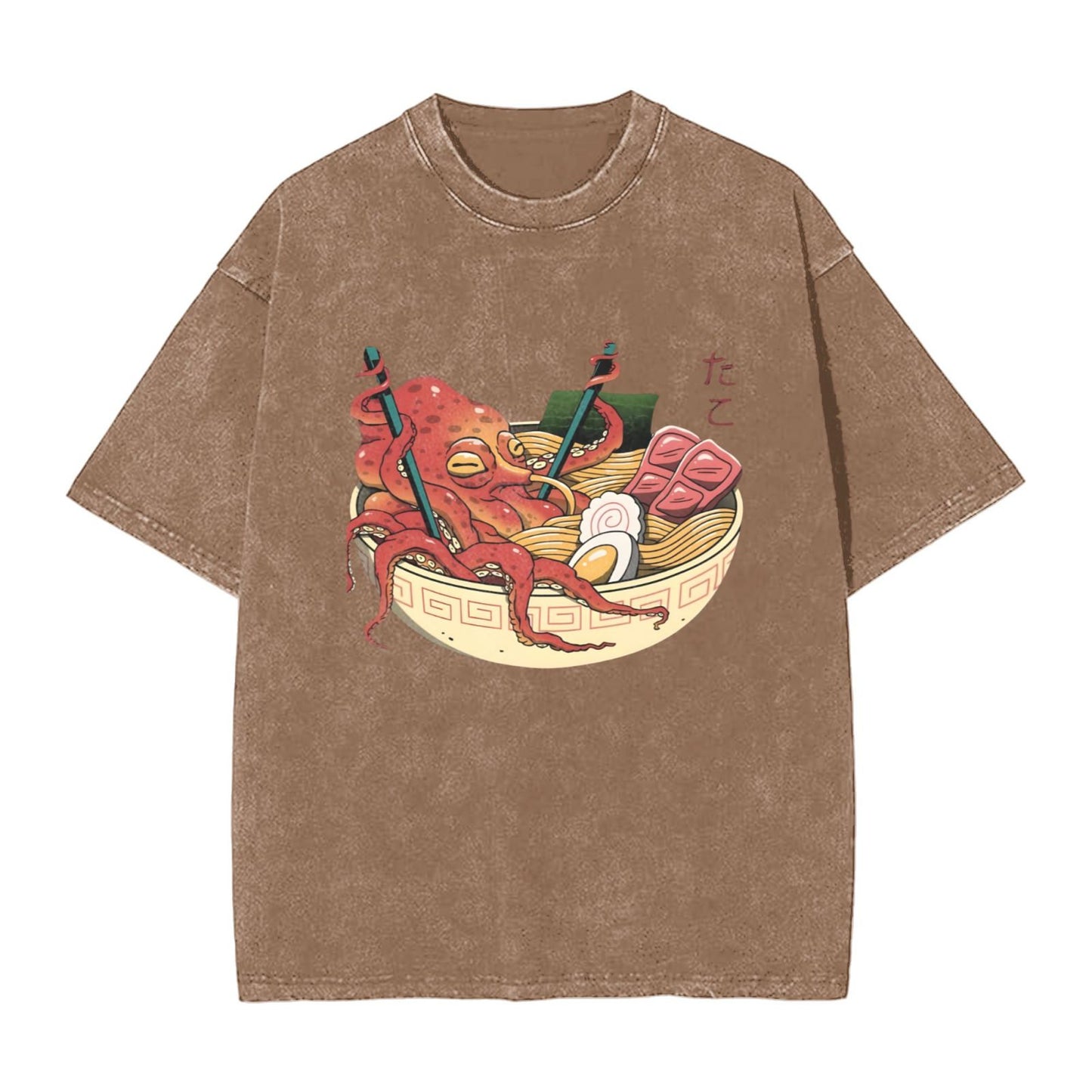 Osaka Lion Octopus And Ramen Washed T-Shirt