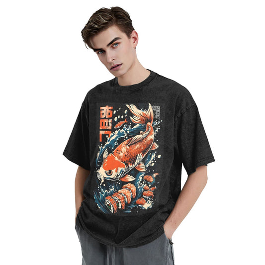 Osaka Lion Fish And Sushi Second Washed T-Shirt