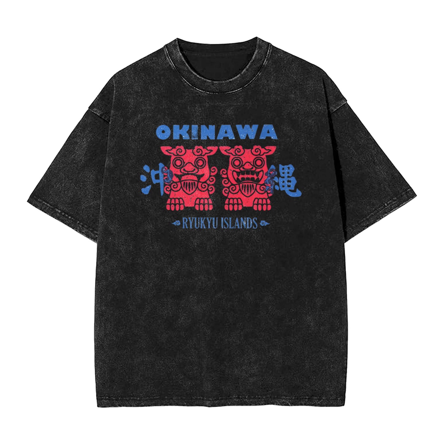 Osaka Lion Okinawa Mascot Washed T-Shirt