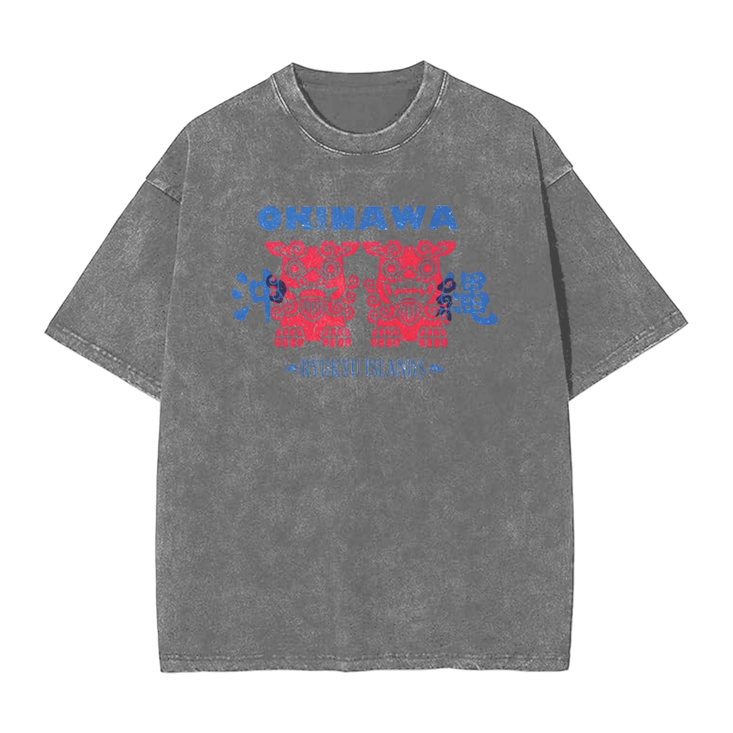 Osaka Lion Okinawa Mascot Washed T-Shirt