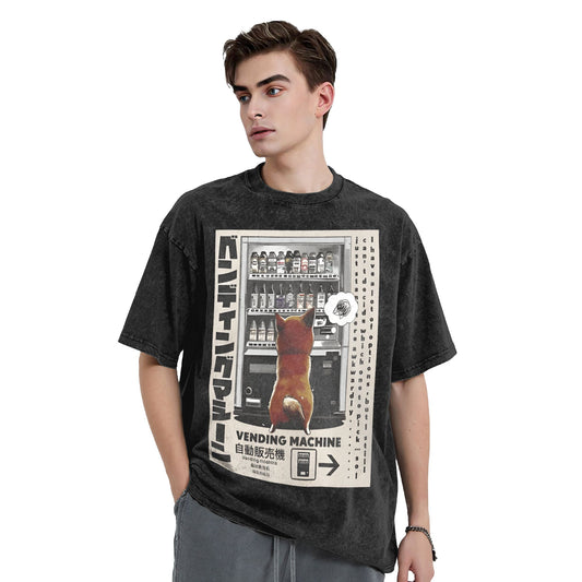 Osaka Lion Japanese Vending Machine Washed T-Shirt