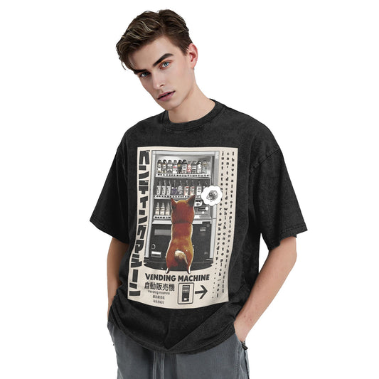 Osaka Lion Japanese Vending Machine Washed T-Shirt