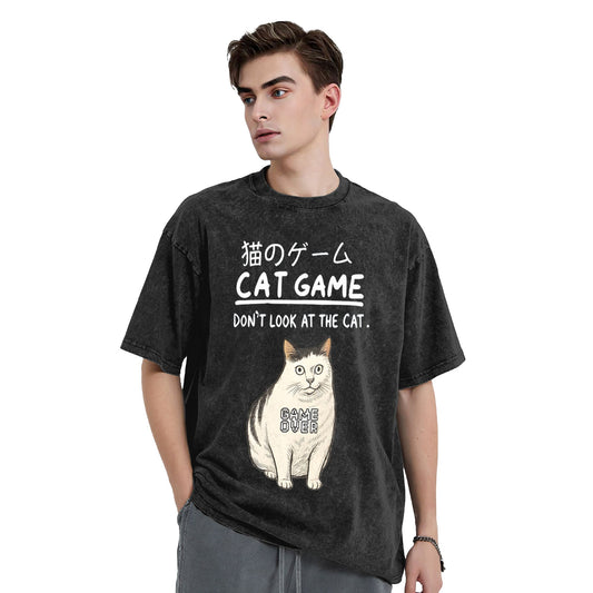 Osaka Lion Don't Watch The Cat Challenge Washed T-Shirt