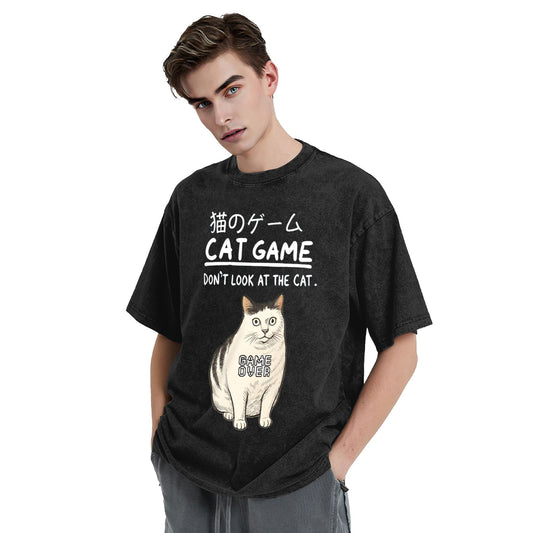 Osaka Lion Don't Watch The Cat Challenge Washed T-Shirt