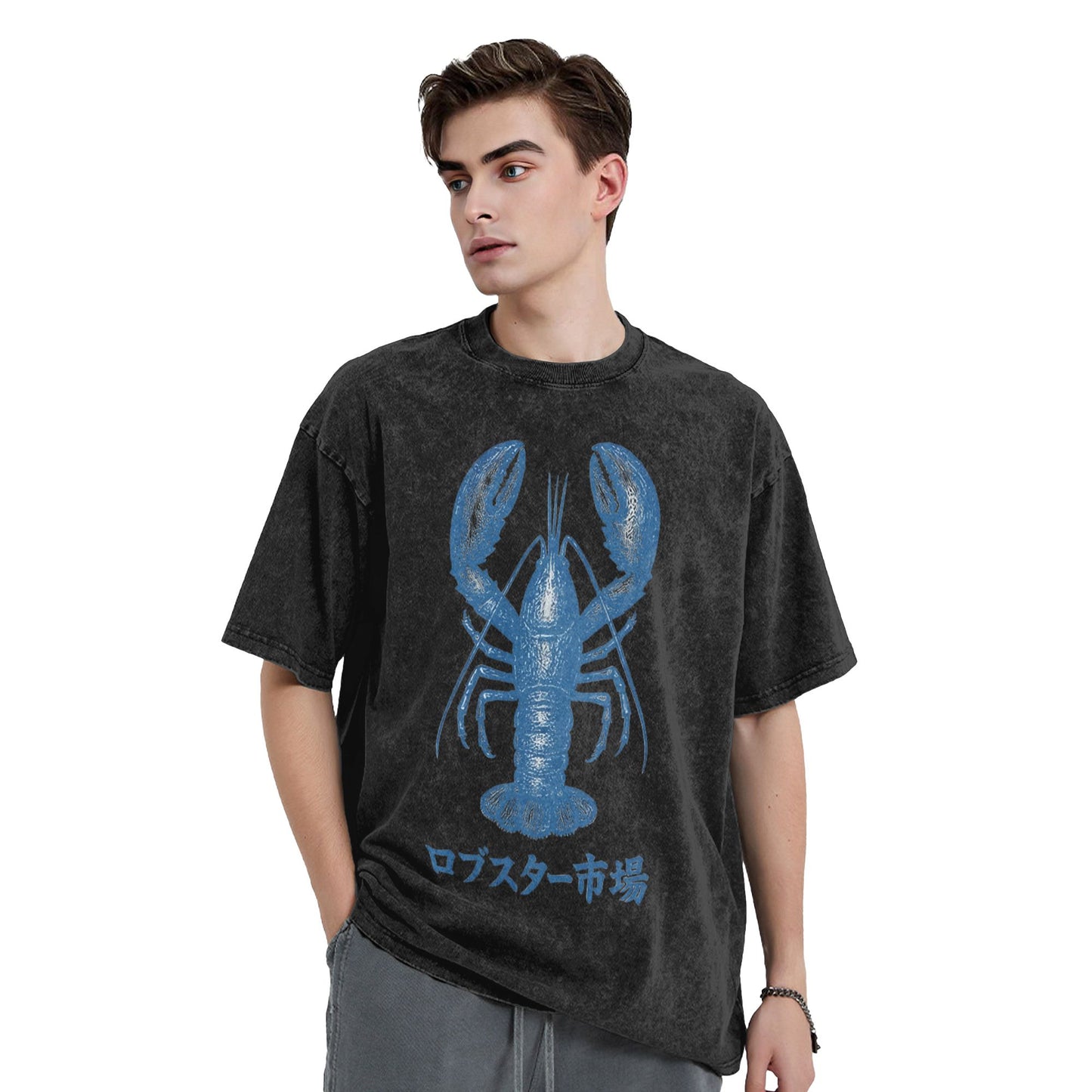 Osaka Lion Lobster Market Washed T-Shirt