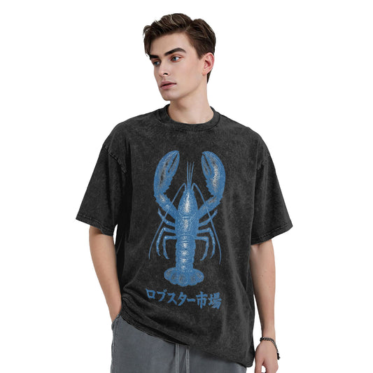 Osaka Lion Lobster Market Washed T-Shirt