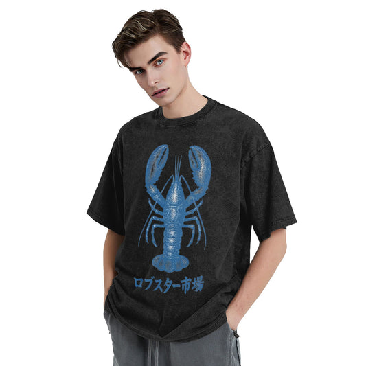 Osaka Lion Lobster Market Washed T-Shirt