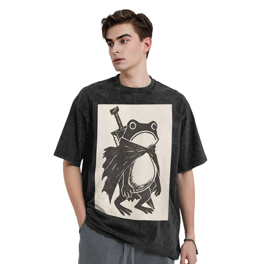 Osaka Lion Frog Warrior Washed T-Shirt