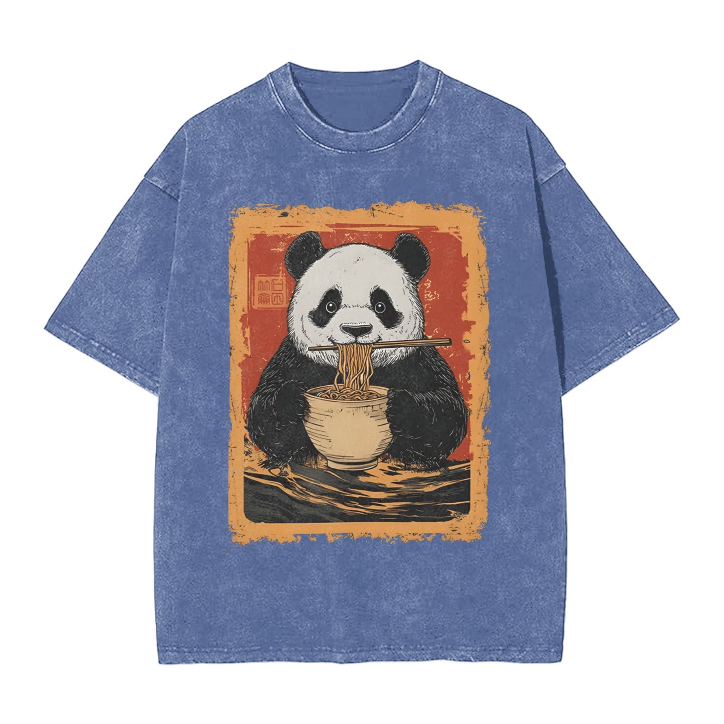 Osaka Lion Ramen Lover Panda Washed T-Shirt