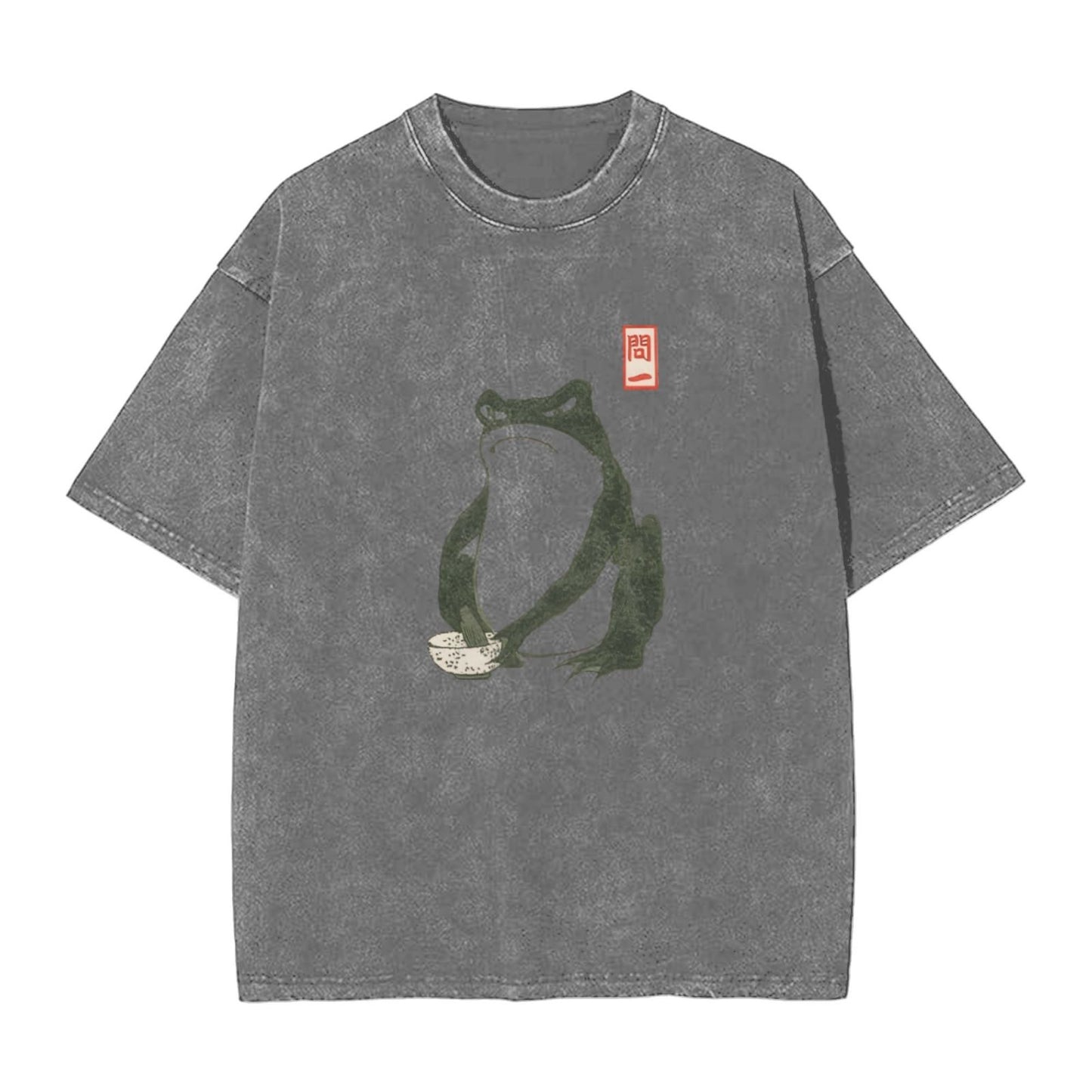 Osaka Lion Tea Art Frog Washed T-Shirt