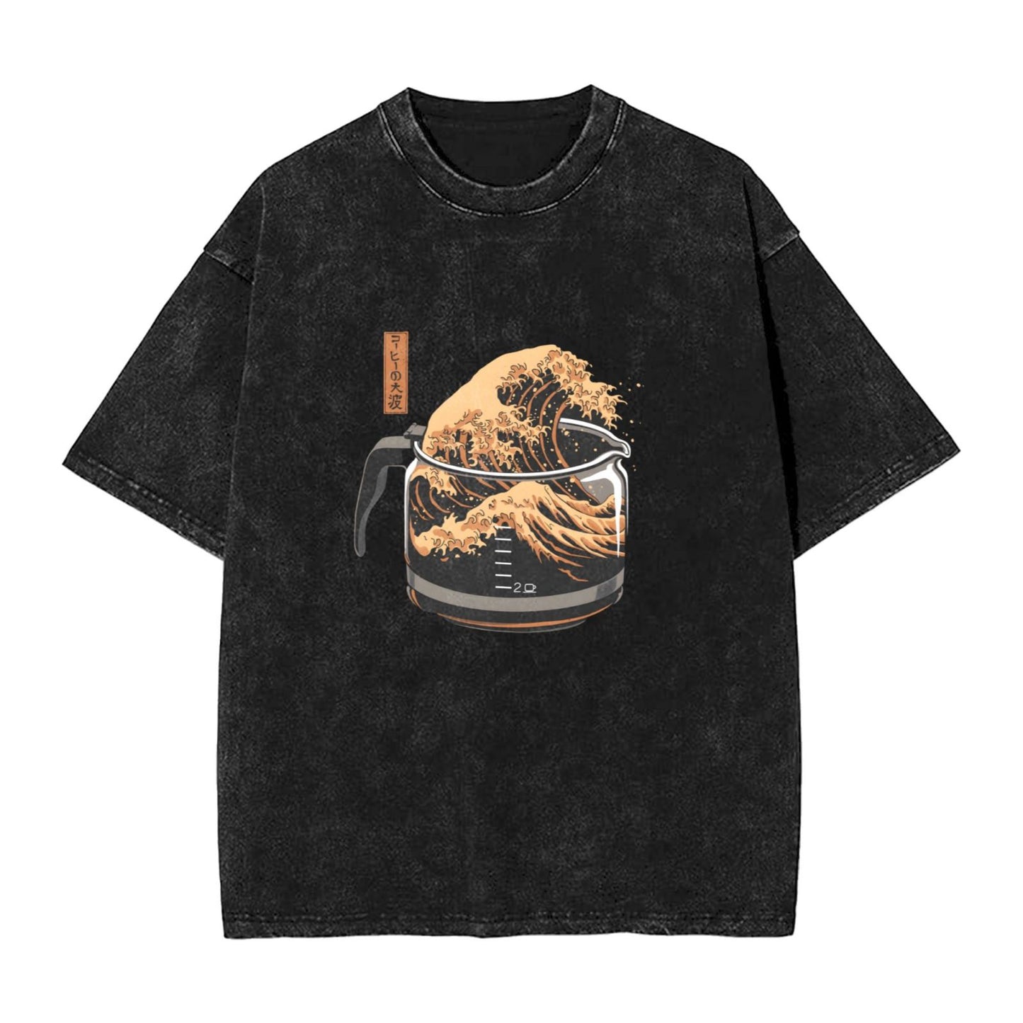 Osaka Lion Great Wave Of Coffee First Washed T-Shirt