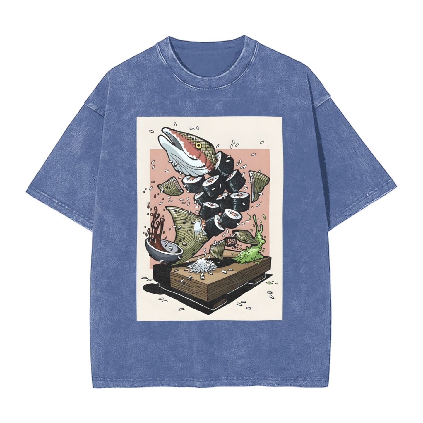 Osaka Lion Fish And Sushi Washed T-Shirt
