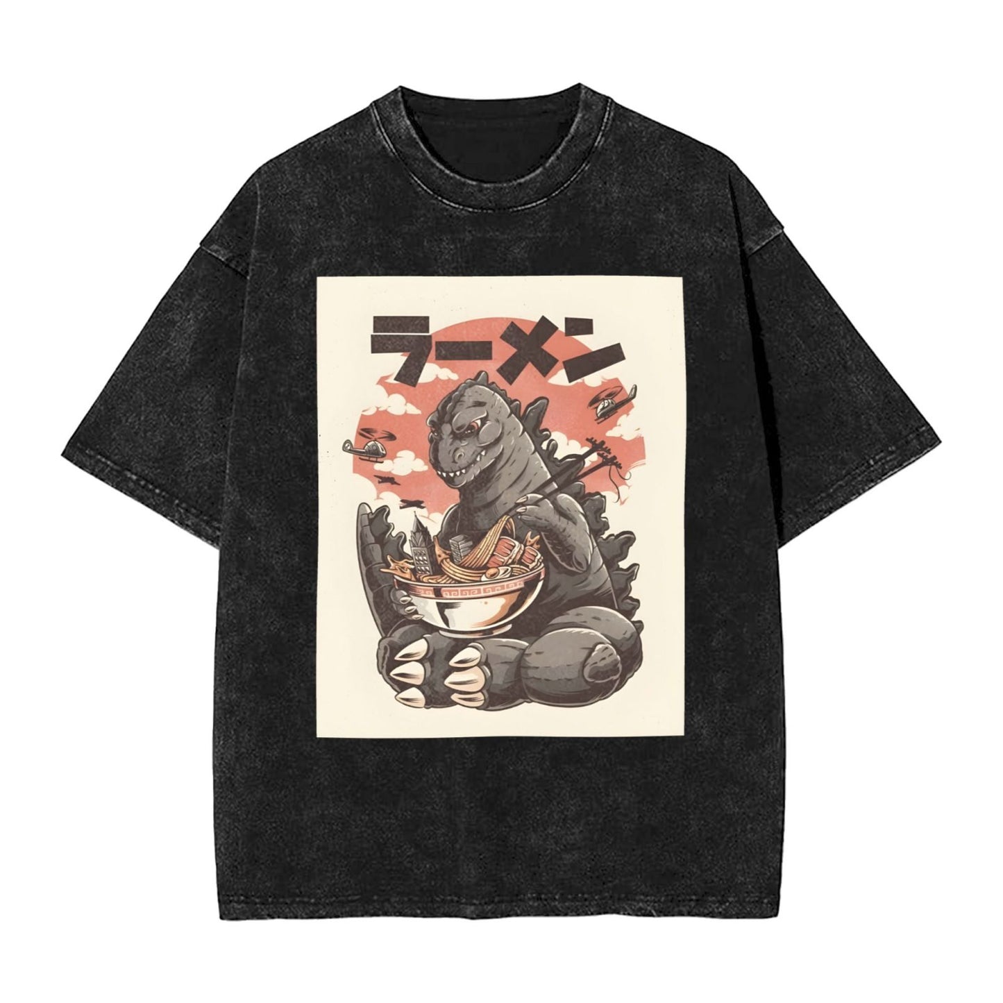 Osaka Lion Monsters And Ramen Washed T-Shirt