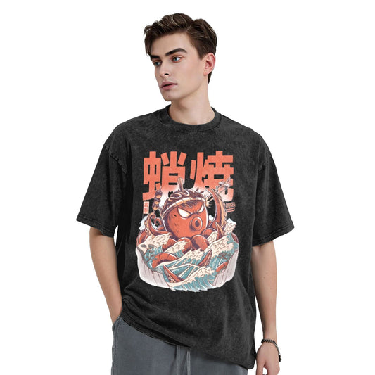 Osaka Lion Octopus Kaiju Washed T-Shirt