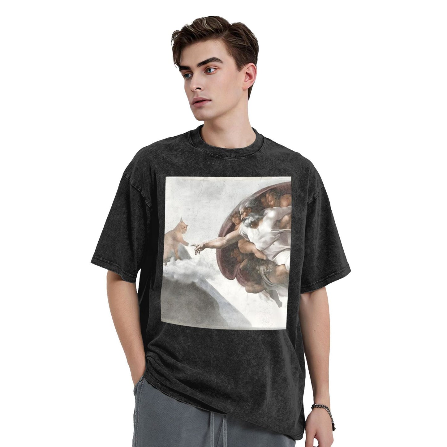 Osaka Lion The Creation of Cat Second Washed T-Shirt