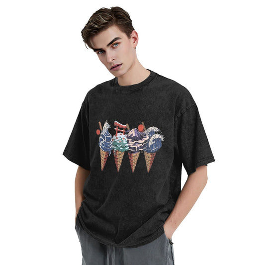 Osaka Lion Natural Ice Cream Washed T-Shirt