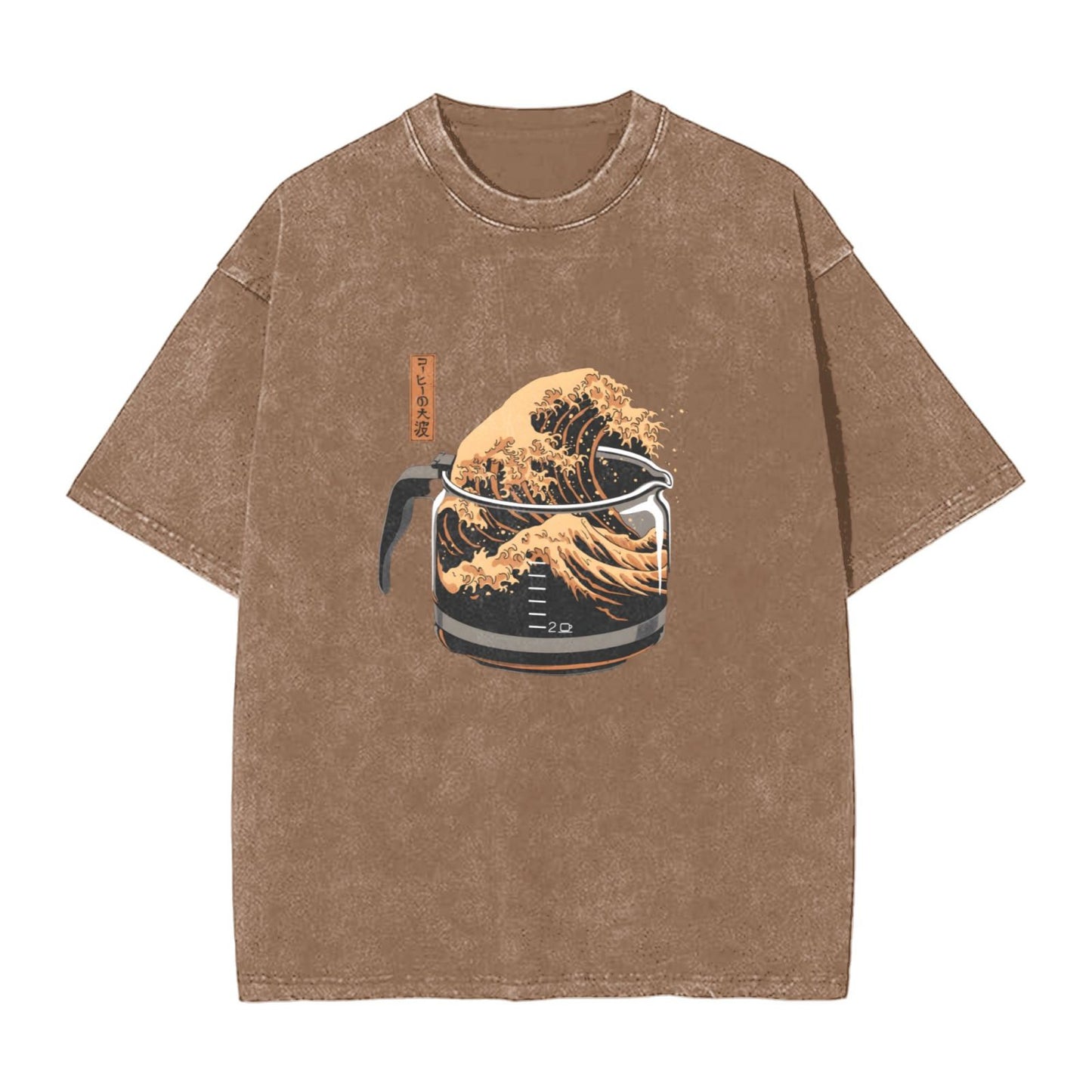 Osaka Lion Great Wave Of Coffee First Washed T-Shirt