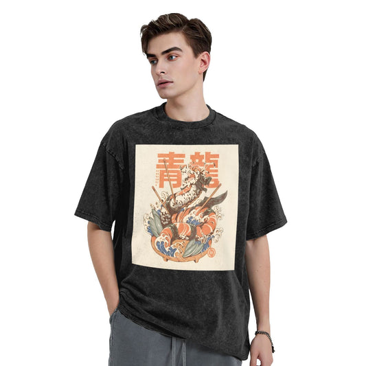 Osaka Lion Sushi And Dragon Washed T-Shirt
