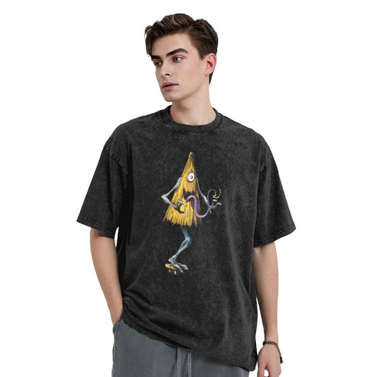 Osaka Lion Yellow Kasa-obake Washed T-Shirt