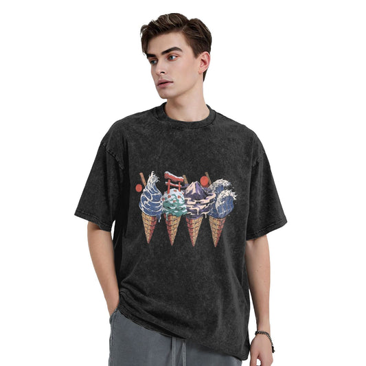Osaka Lion Natural Ice Cream Washed T-Shirt