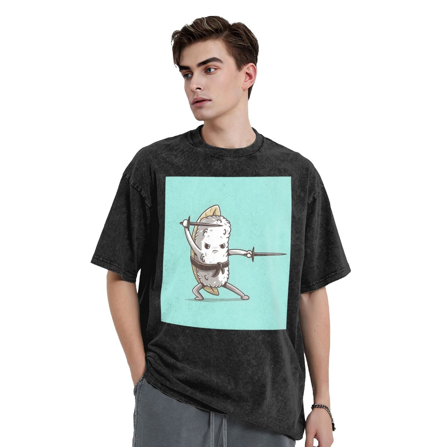 Osaka Lion Sushi - Double Swords Washed T-Shirt